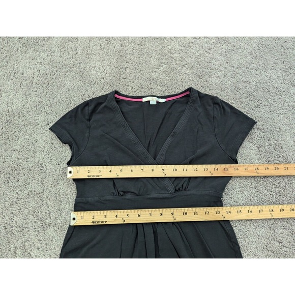 Boden Shift Dress‎ Womens Size 8L Black Faux Wrap - Picture 3 of 7